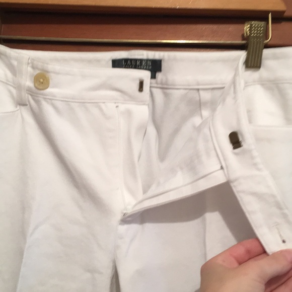 Ralph Lauren Adelle white straight leg pants - Picture 4 of 5